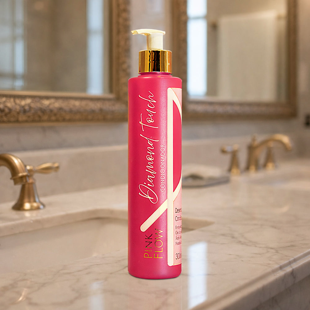 Condicionador Pink Flow Diamond Touch 300ml - Maciez Absoluta e Brilho Intenso – foto 3