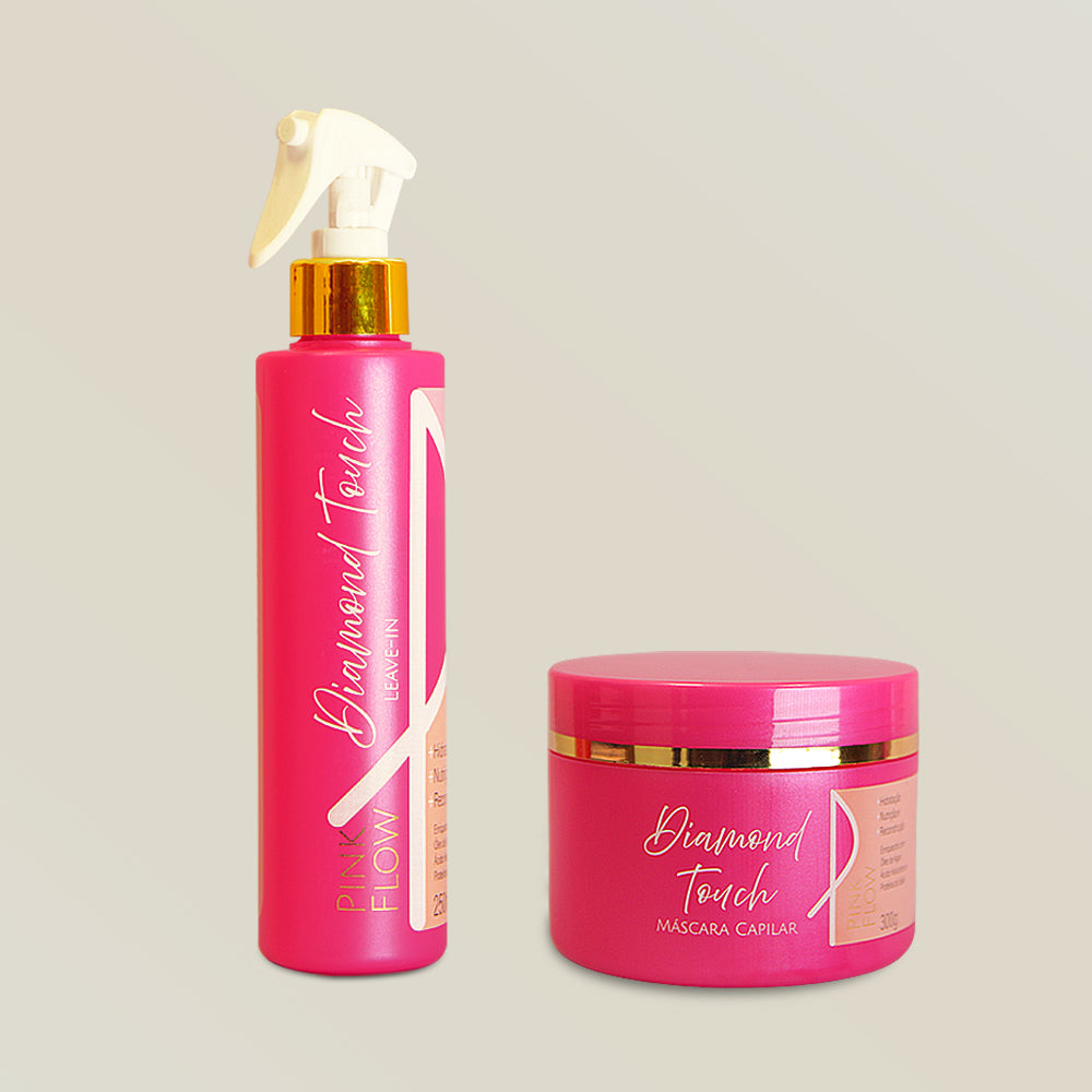 Kit Pink Flow Diamond Touch – Máscara + Leave-in – Hidratação Intensa com Brilho Duradouro – foto 2