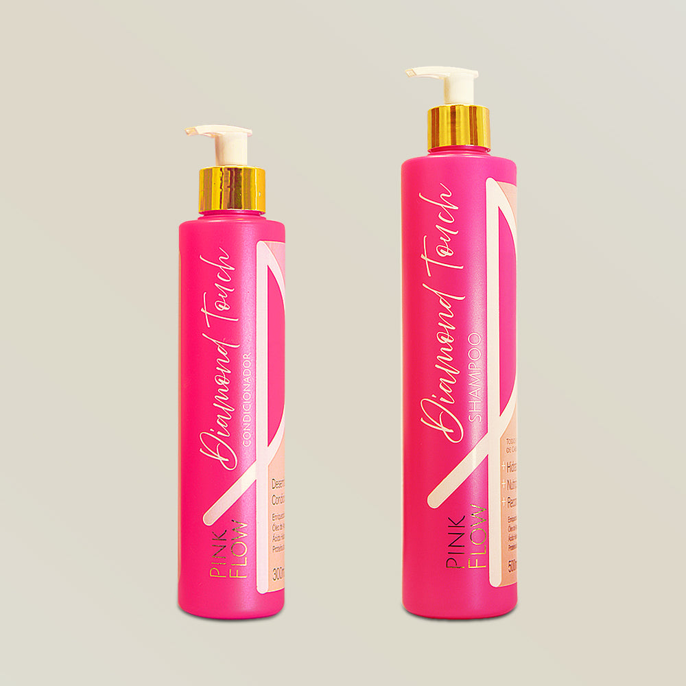 Kit Pink Flow Diamond Touch Shampoo 500ml + Condicionador 300ml Força Hidratação e Movimento – foto 2