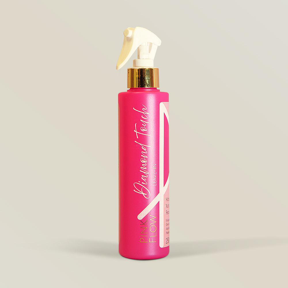 Leave-in Pink Anti Frizz Flow Diamond Touch 250ml - Desembaraçante com Brilho e Leveza – foto 2