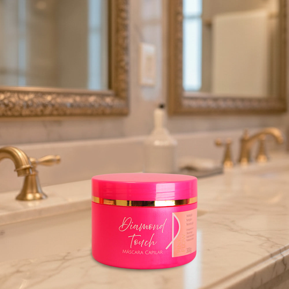 Máscara de Tratamento Pink Flow Diamond Touch 300g - Cuidado Completo Hidrata Nutre e Fortalece – foto 3