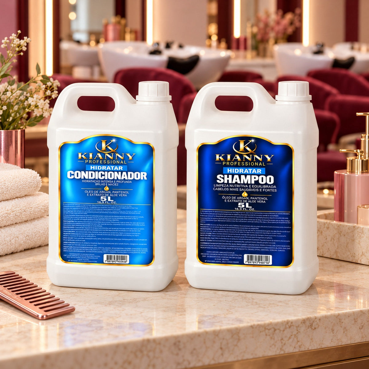 Shampoo Galão 5L Perolado Hidratar Profissional - Óleo de Argan, Pantenol e Aloe Vera – foto 9