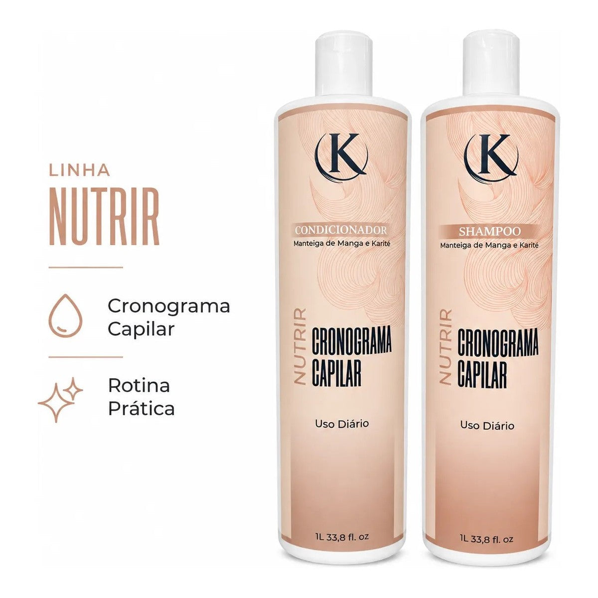 Kit Cronograma Capilar Manga e Karité 1L - Shampoo + Condicionador Nutrição – foto 3