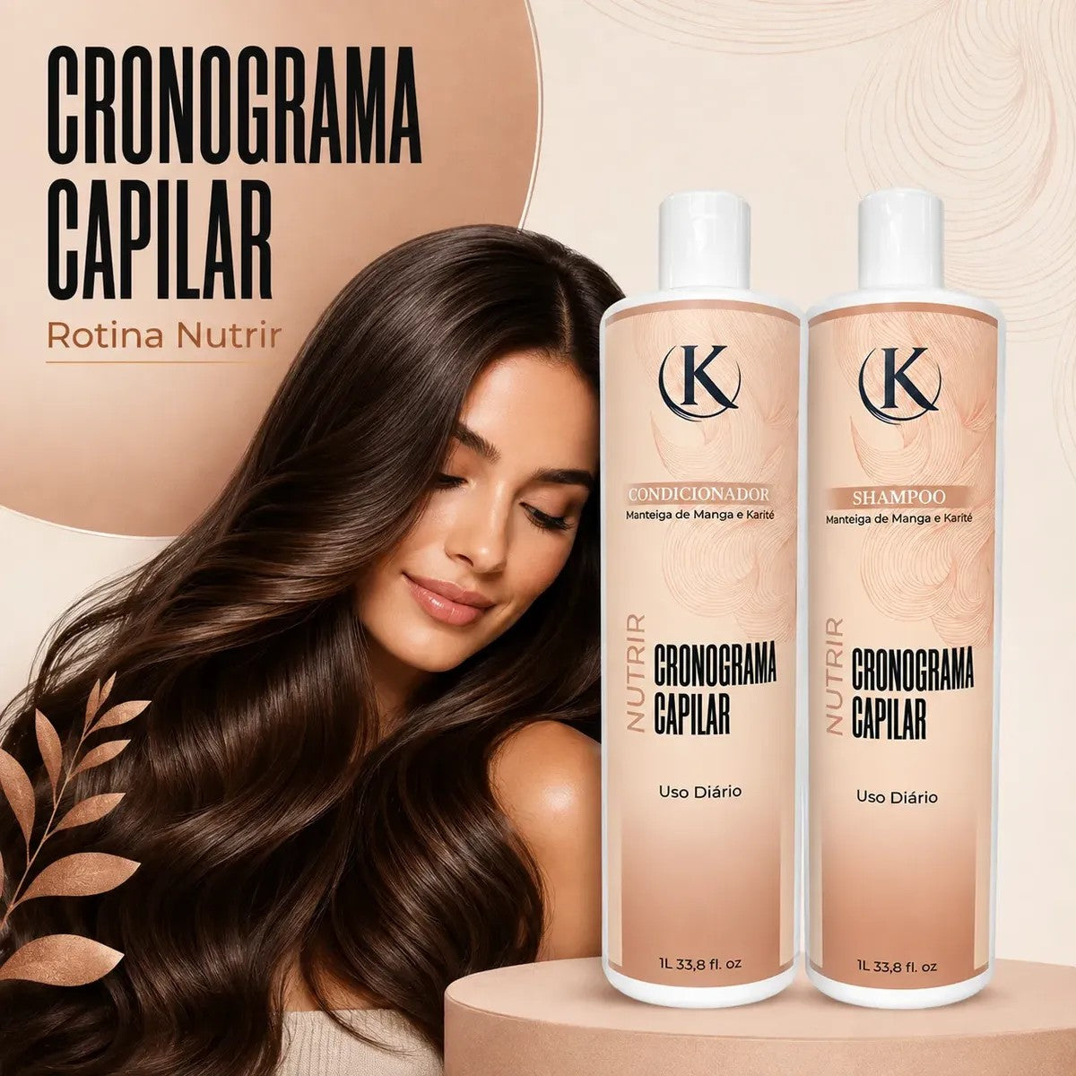 Kit Cronograma Capilar Manga e Karité 1L - Shampoo + Condicionador Nutrição – foto 6