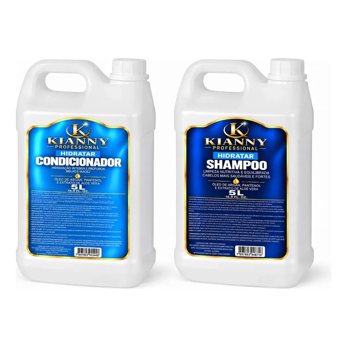 Kit Galão Shampoo + Condicionador 5L Profissional Hidra Nutri Óleos - Argan, Pantenol e Aloe Vera – foto 2
