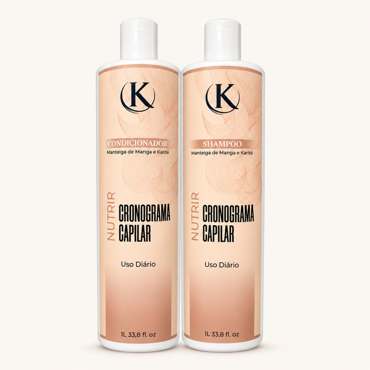 Kit Cronograma Capilar Manga e Karité 1L - Shampoo + Condicionador Nutrição – foto 1