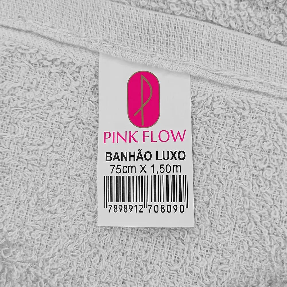 Kit 2 Toalhas Pink Flow Linha Luxo - 1 Banho + 1 Rosto 100% Algodão – foto 4
