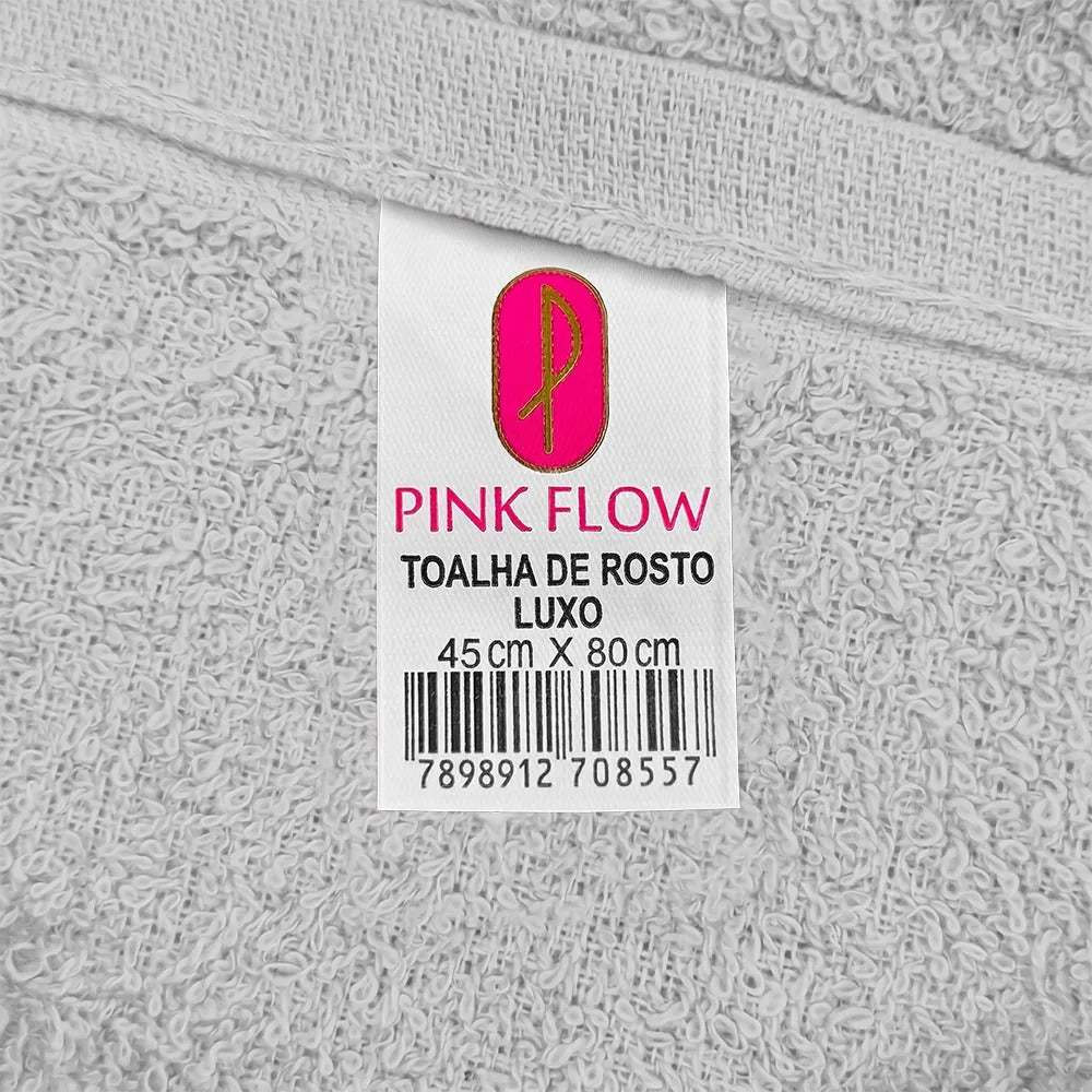 Kit 2 Toalhas Pink Flow Linha Luxo - 1 Banho + 1 Rosto 100% Algodão – foto 5