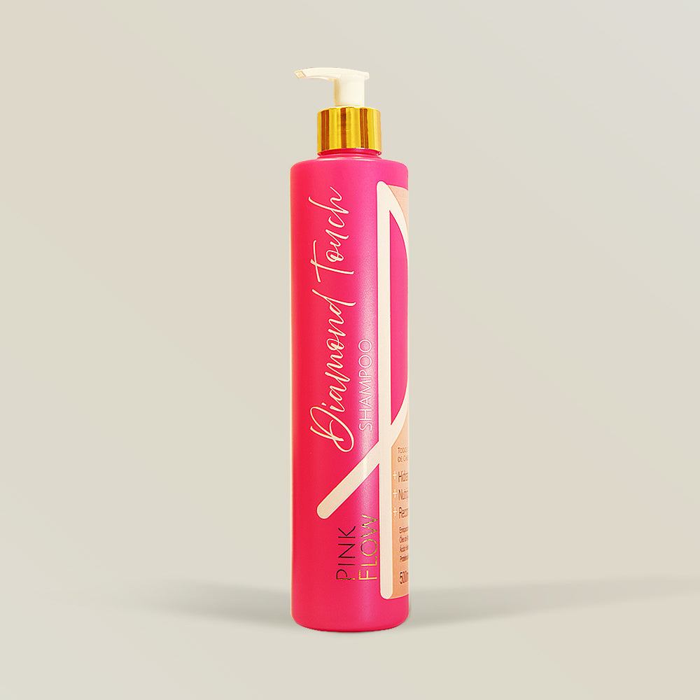 Shampoo Pink Flow Diamond Touch 3 em 1 - Hidrata Nutre e Reconstrói 500ml – foto 1